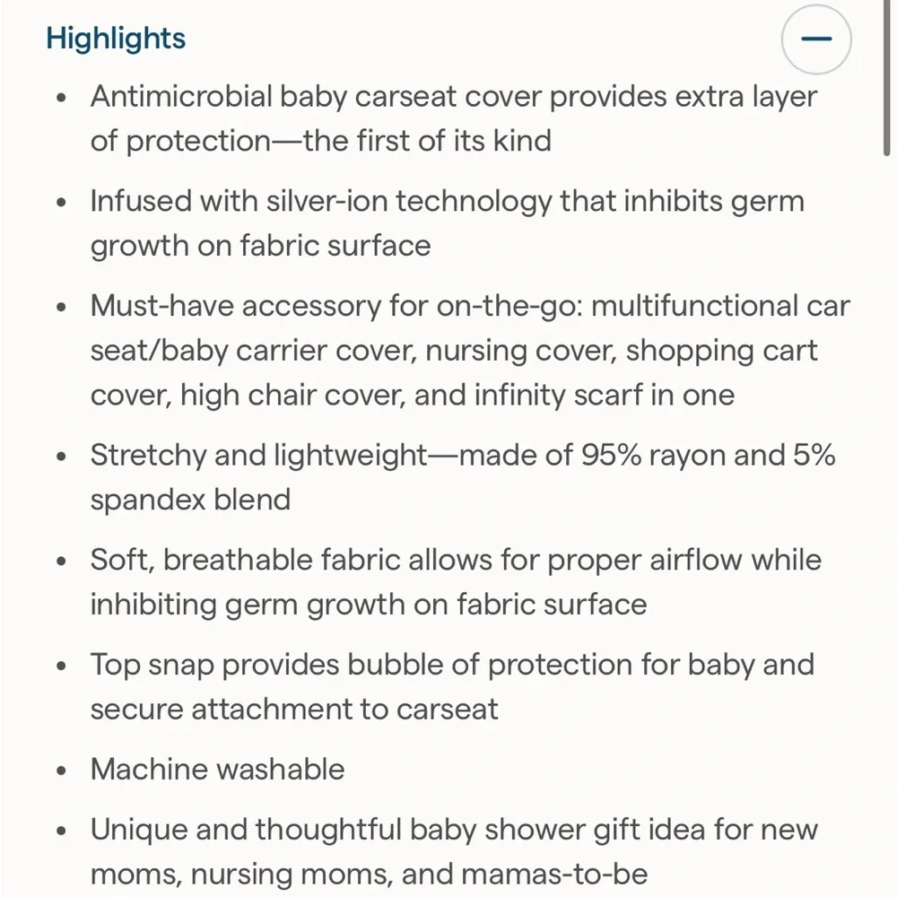 EUC Munchkin Brica XtraGuard Antimicrobial 5-in-1 Cover - Gray